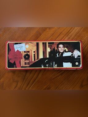 Vintage Russell Stover Holiday Tin - Elvis Presley